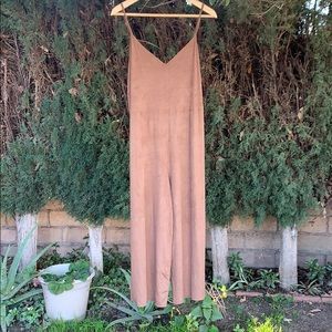 Zara brown suede Jumpsuit